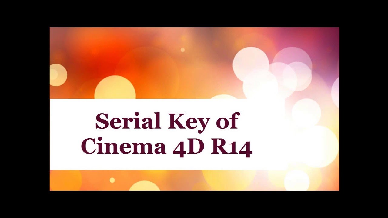 Cinema 4d serial number